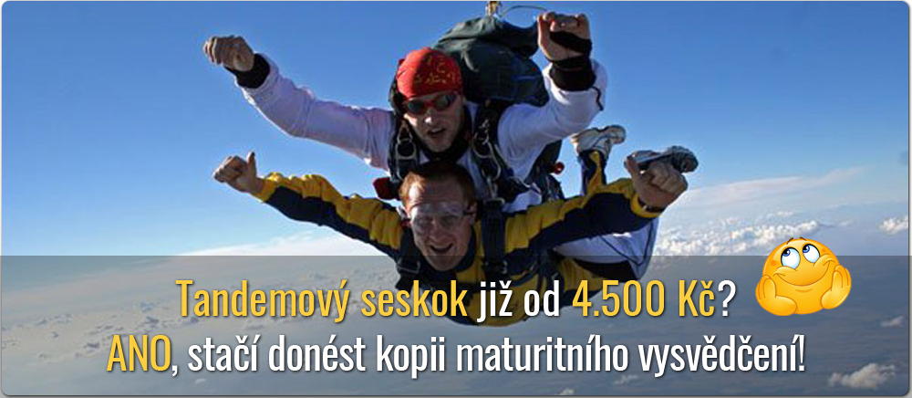 Akční sleva na tandemový seskok
